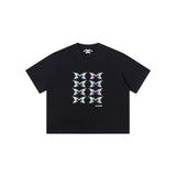 High-quality, niche, premium american-style short-sleeve t-shirt with trendy sanskrit letter print