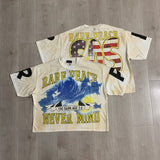 Rare peaceloose t-shirt american street oversize oversized hot diamond short-sleeved t-shirt