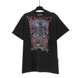 wholesale pa angel coconut tree flame letter logo graffiti paint short-sleeved t-shirt