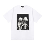Purple br@nd comfy basics letter logo printing short-sleeved fog american street t-shirt