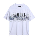 Wholesale foreign trade amir washed distressed tiger head number & letter logo short sleeve t-shirt