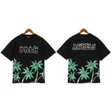pa severed bear palm coconut tree flame shark couple outfit loose