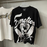 Wholesale american streetwear mixed emotion hotfix rhinestone print short sleeve t-shirt, hoodie, sweatpants, and jacket set
