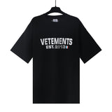 Vtm letter american style no photo printing loose washed distressed short sleeve t-shirt couple outfit