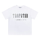 trap gradient letter tiger head short sleeve european and american high street trap star printing t-shirt loose s