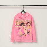 American valley washed distressed printing short-sleeved t-shirt valeforever hoodie sweatshirt long
