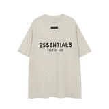 Flocked letter essentials short-sleeved t-shirt hip-hop half-sleeved high street fog american shorts