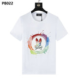Psy wholesale american cho bunt-shirt colorful skull rabbit gradient letterprintingcouple short