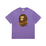 B@pe tshirtsssummertrendy ape head little monkey camouflage couple short sleeve round neck t-shirt men