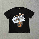 Wholesale foreign trade corteiz devil's island letter logo print short sleeve fog high street couple oversized t-shirt