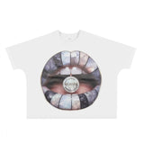 Wholesale billin hip-hop high street cartoon graphic dropped shoulder couple's short sleeve t-shirt