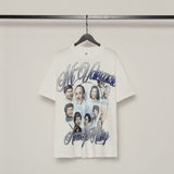 American valley washed distressed printing short-sleeved t-shirt valeforever hoodie sweatshirt long