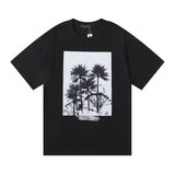 Purple br@nd comfy basics letter logo printing short-sleeved fog american street t-shirt