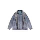 Unisex Baseball Jersey Vintage Denim Jacket