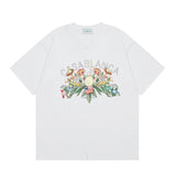 Summer collection: casa casablanca print oversized short-sleeve t-shirt - premium heavyweight cotton
