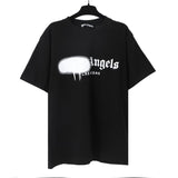 wholesale pa angel coconut tree flame letter logo graffiti paint short-sleeved t-shirt
