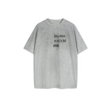 Ac letter print high street washed distressed vintage oversized short sleeve couple t-shirt