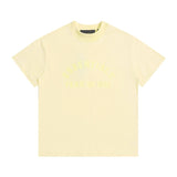 essential double line fog shorts icon laminated stereo letter round neck couple pullover