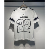 Amri short-sleeve t-shirt, numbered jersey, soccer uniform, mesh athletic casual shorts