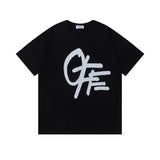 Spring/summer ow splatter graffiti arrow graphic crewneck short sleeve tee