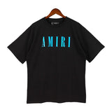 Cross-border wholesale correct version am splash ink flow paint camouflage starry sky graffiti letter short-sleeved high street couple t