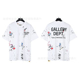 American classic series high street gall retro basic letter d print short sleeve t-shirt