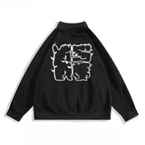 Unisex Baseball Jersey Casual Loose Vintage Embroidered Jacket Cardigan Jacket