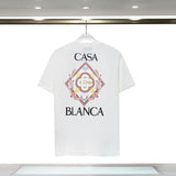 Casablanca spring/summer dreamland: starry castle casa letter logo short sleeve couple's tee