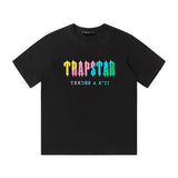 Factory direct trapstar rainbow letter gradient towel embroidery short sleeve t-shirt & fog high street shorts set