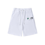 Cross-border trade trapstar rainbow letter gradient towel embroidery short sleeve t-shirt & fog high street shorts set