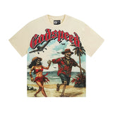 Cross-border wholesale american trend skull metal rock band robot bottom shirt pure cotton looselong sleevest