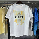 Rhude T Shirts Mont Blanc Short Sleeve Men and Women