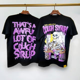 Cough syrup short-sleeved high-quality pure cotton round neck t-shirt fashionprinting breathable short-sleeved summer