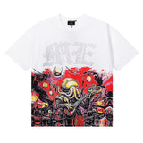 wholesale american trend mixed emotion alien octopus hot diamond angel short-sleeved couple full print