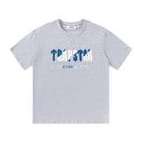 Cross-border trade trapstar rainbow letter gradient towel embroidery short sleeve t-shirt & fog high street shorts set