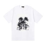 Purple br@nd comfy basics letter logo printing short-sleeved fog american street t-shirt