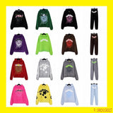 Spder short-sleeved t-shirt young thug foam letter couple hoodie pink