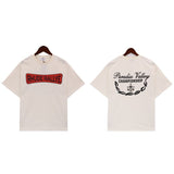 American rhu co-branded marlboro f formula traffic jam coconut tree sunset logo short-sleeved couple t