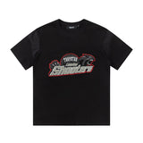 Cross-border trade trapstar rainbow letter gradient towel embroidery short sleeve t-shirt & fog high street shorts set