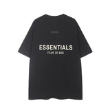 Flocked letter essentials short-sleeved t-shirt hip-hop half-sleeved high street fog american shorts