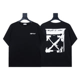 Summer off-white high quality pure cotton t-shirt printing short-sleeved t