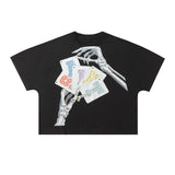 Wholesale billin hip-hop high street cartoon graphic dropped shoulder couple's short sleeve t-shirt
