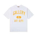 American retro gallery dept. letter print oversized double gauze pure cotton short sleeve t-shirt