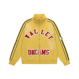 American valley washed distressed printing short-sleeved t-shirt valeforever hoodie sweatshirt long