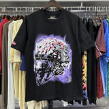Hs-f summer collection: fog high street washed & distressed heavyweight crew neck graphic tee - couple's style