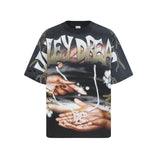 American valley washed distressed printing short-sleeved t-shirt valeforever hoodie sweatshirt long