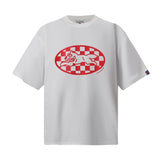 Bbc american high street ice cream flying dog printing short sleeve t-shirt casualshortsloose half lengthjeans summer