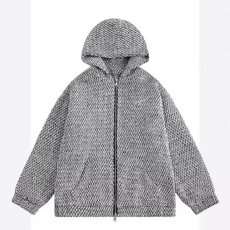 Unisex Baseball Jersey Vintage Hooded Jacket