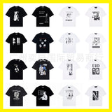 Erd rich second generation loose version american trend quiet eye printing round neck short sleeve t-shirt couple outfit