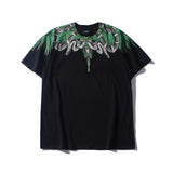 Marcelo classic phantom wings t-shirt - colorful feather lightning blade design - perfect for couples (mb short sleeve)